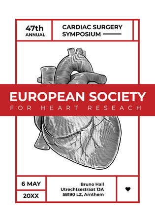 Annual cardiac surgery symposium Poster 28x40in Design Template