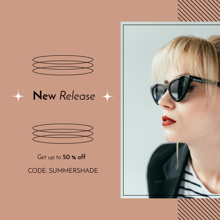 Sunglasses New Release Instagram – шаблон для дизайну