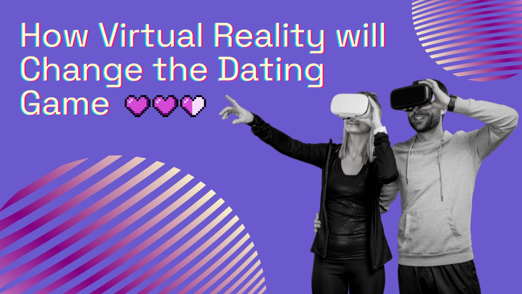 VR Online Dating Youtube Thumbnailデザインテンプレート