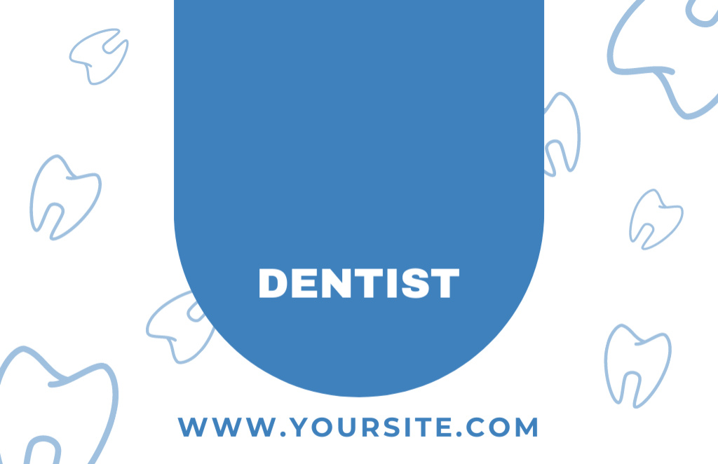Professional Dentist Services Offer Business Card 85x55mmデザインテンプレート