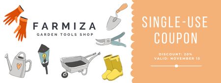 Garden Tools Offer Couponデザインテンプレート