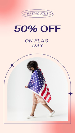 USA Independence Day Sale Announcement Instagram Story tervezősablon