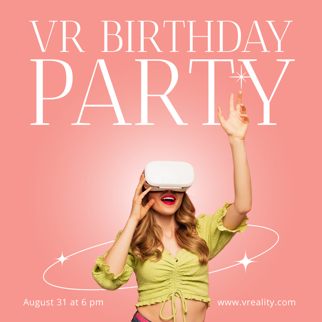 VR Birthday Party Instagram Design Template
