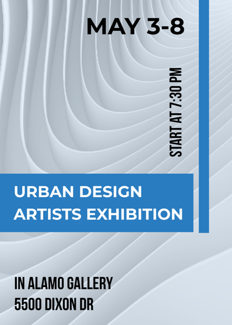 Urban Design Artists Exhibition Announcement Flayerデザインテンプレート