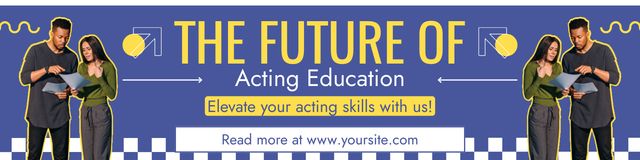 Designvorlage Promo of Acting School of Future für Twitter