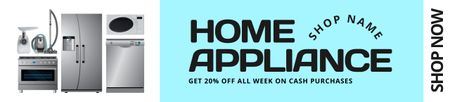 Platilla de diseño Household Appliance Discount Blue and White Ebay Store Billboard