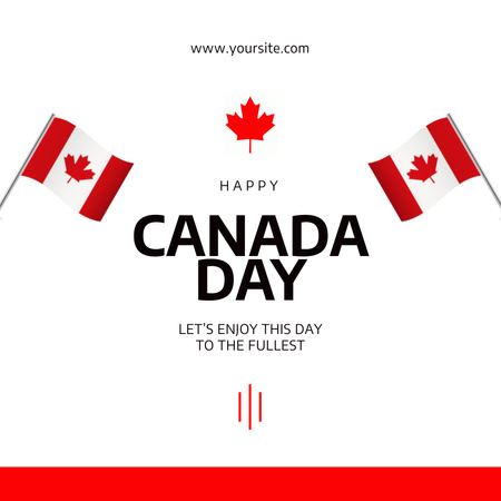 Canada Day Greeting Instagram Design Template