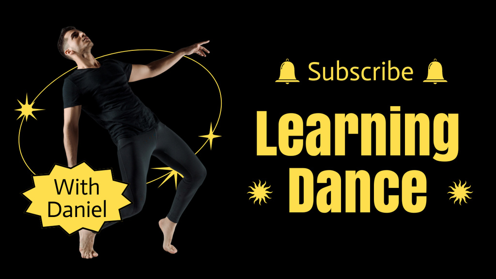 Designvorlage Blog Promotion about Dancing with Young Man für Youtube Thumbnail