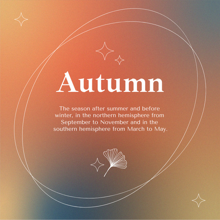 Interesting Fact about Autumn Instagram Design Template