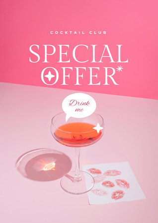Special Offer of Tasty Cocktail Poster – шаблон для дизайна