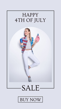 Designvorlage Independence Day US  für Instagram Story