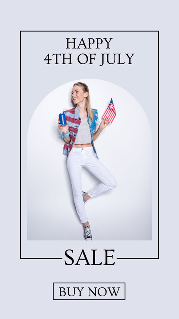 Independence Day US  Instagram Story Modelo de Design