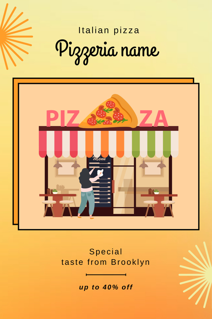 Cozy Italian Pizzeria Pinterest – шаблон для дизайна