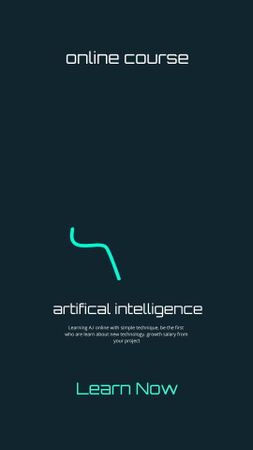 Ontwerpsjabloon van Instagram Video Story van Artificial Inteligence Online Course