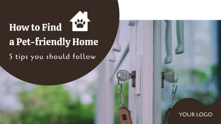 Plantilla de diseño de Guía consistente sobre cómo encontrar una casa que admita mascotas Full HD video 