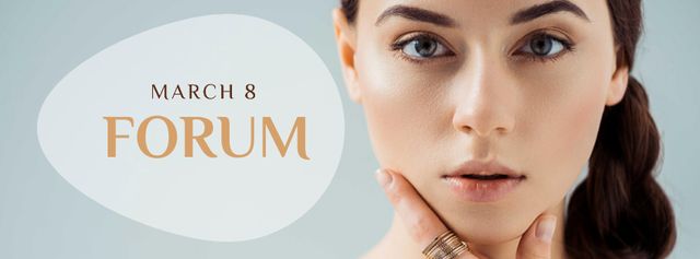 Designvorlage Beauty Forum Ad on March 8 für Facebook cover