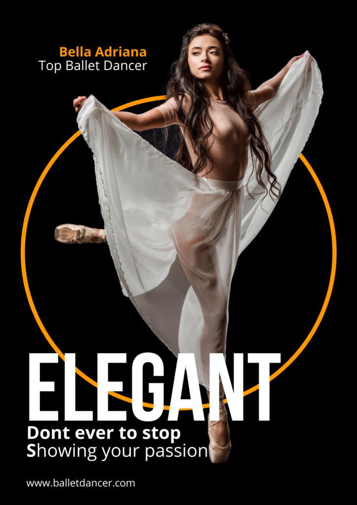 Professional Ballet Dancer Poster A3 Modelo de Design