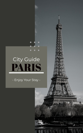 City Tours Guide With Cityscape Book Cover Design Template