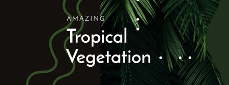 Platilla de diseño Leaves of Exotic Plant Facebook cover