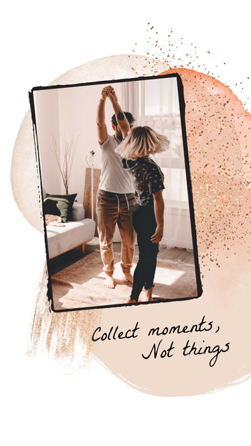 Platilla de diseño Happy Couple dancing at Home Instagram Story
