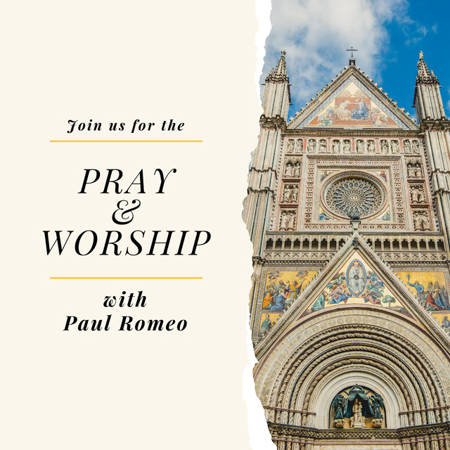 Platilla de diseño Invitation to Worship Instagram