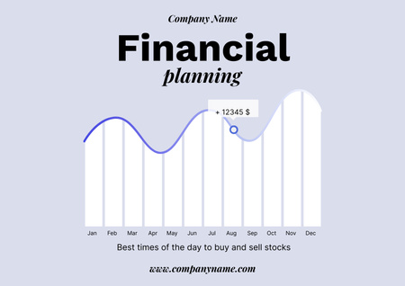 Financial Planning Services Offer with Diagram Poster A2 Horizontal Design Template