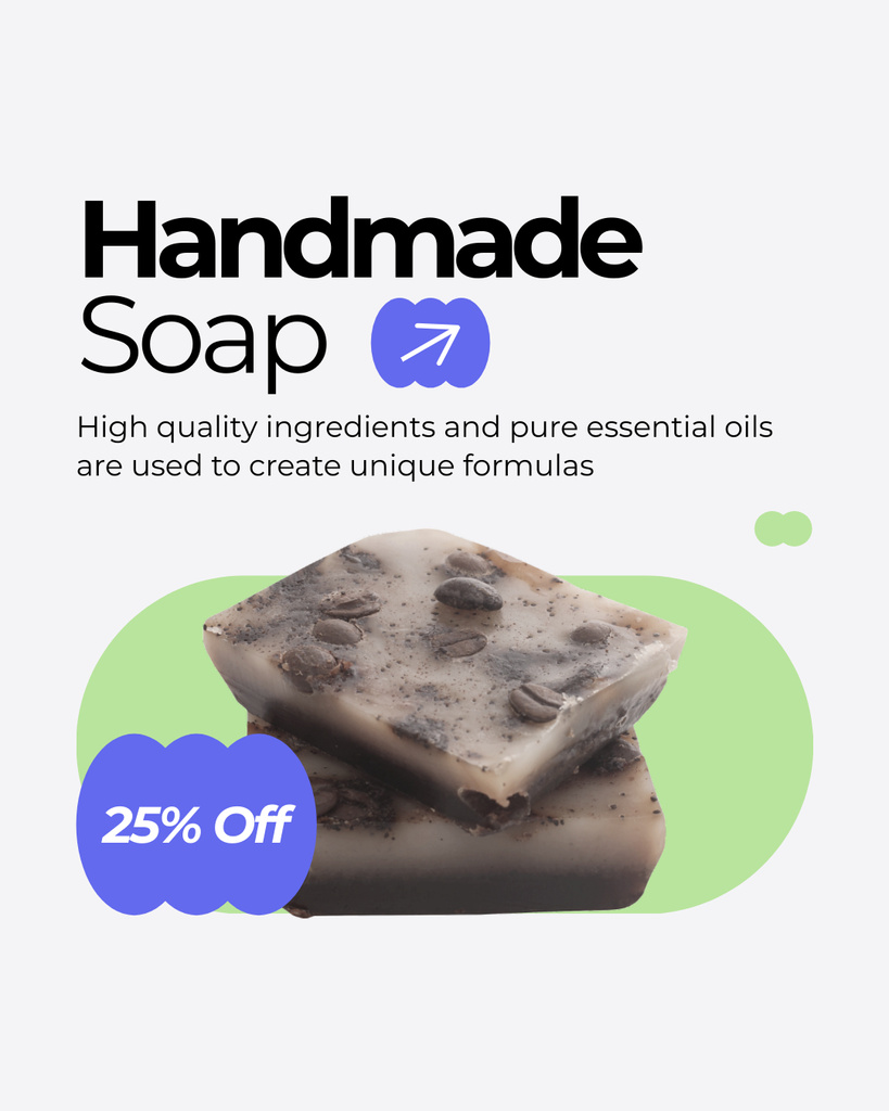 Discount on High Quality Soap Making Ingredients Instagram Post Vertical – шаблон для дизайну