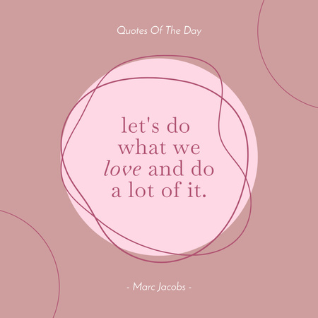 Designvorlage Quote Of The Day With Pink Background für Instagram