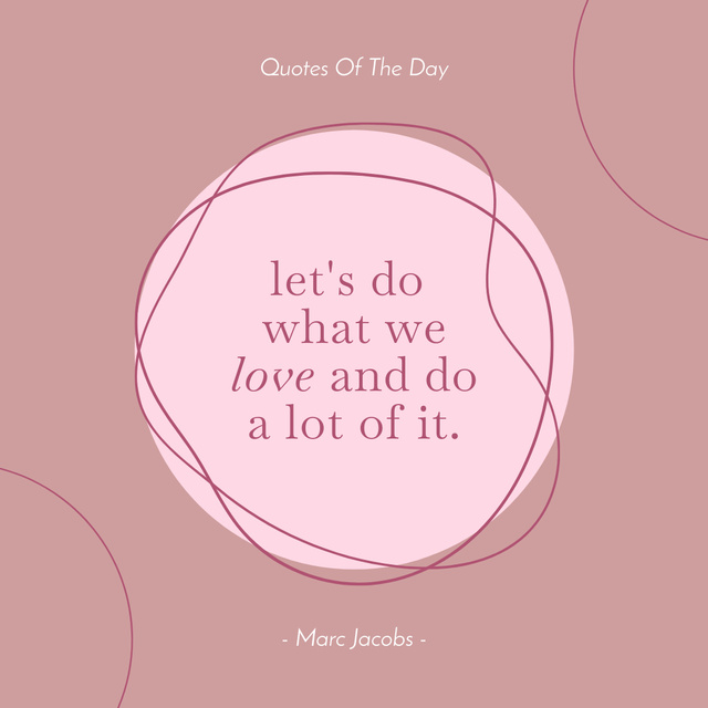 Designvorlage Quote Of The Day About Deeds And Love für Instagram