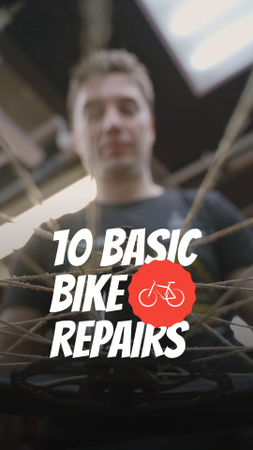 Conjunto essencial de dicas de reparo para bicicletas TikTok Video Modelo de Design