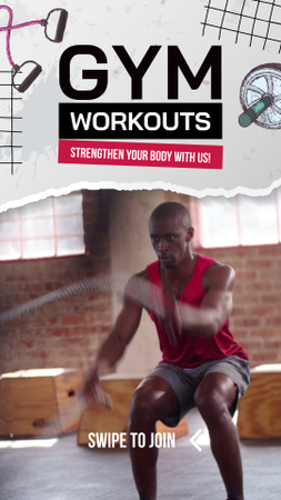 Platilla de diseño Effective Gym Workouts Offer With Equipment TikTok Video