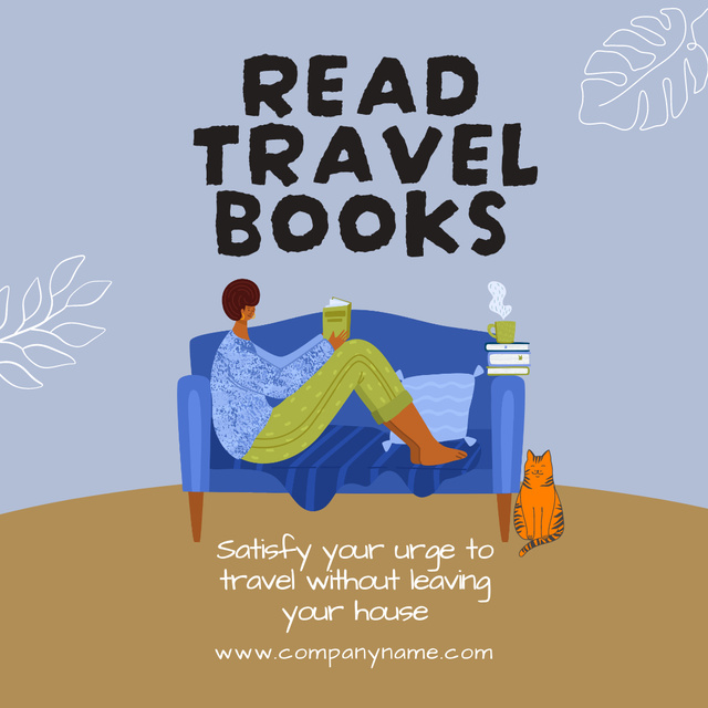 Modèle de visuel  Travel Literature Reading Inspiration  - Instagram