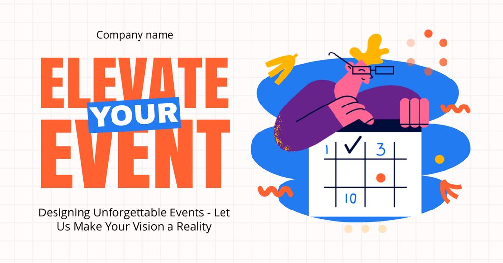 Platilla de diseño Elevate Your Event with Event Agency Facebook AD