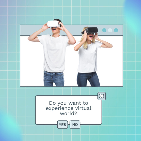 Szablon projektu Virtual world experience Instagram