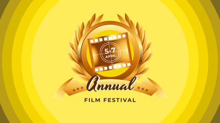 Modèle de visuel Annual Film Festival Announcement - FB event cover