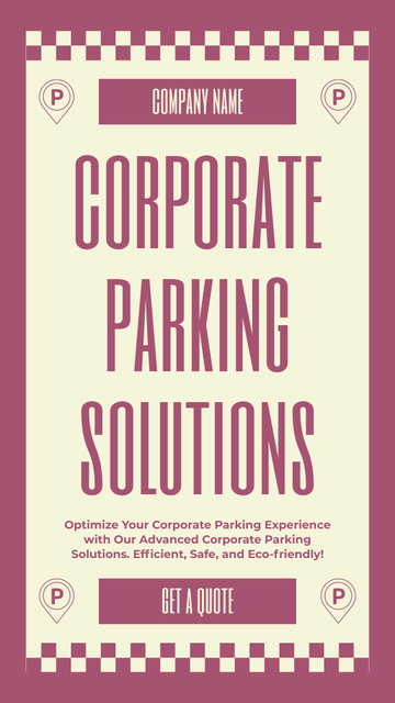 Designvorlage Corporate Parking Solution Offer für Instagram Story
