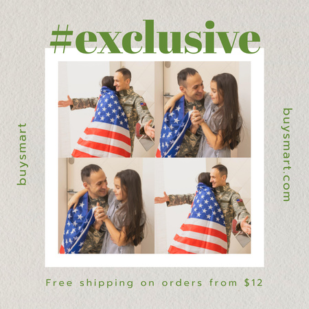 US Independence Day Exclusive Sale Instagram Design Template