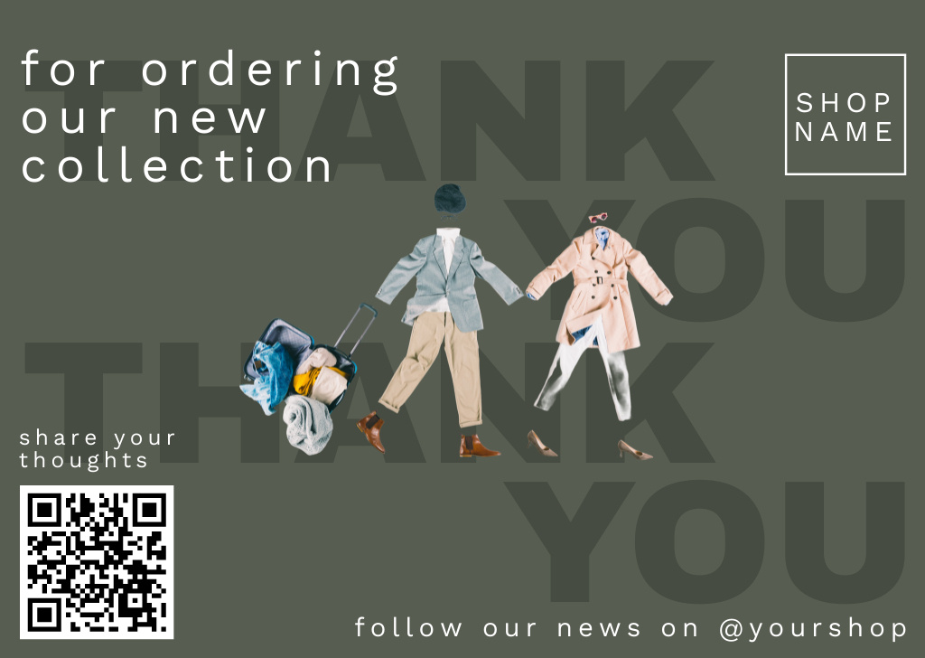 New Collection of Winter Clothing Card Πρότυπο σχεδίασης