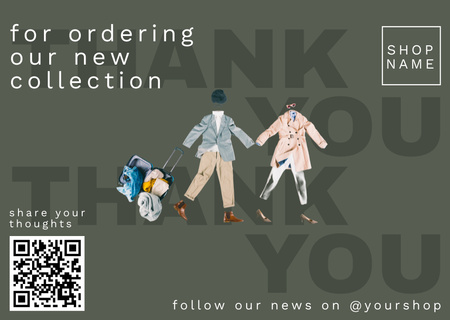 Nová kolekce zimního oblečení Card Šablona návrhu