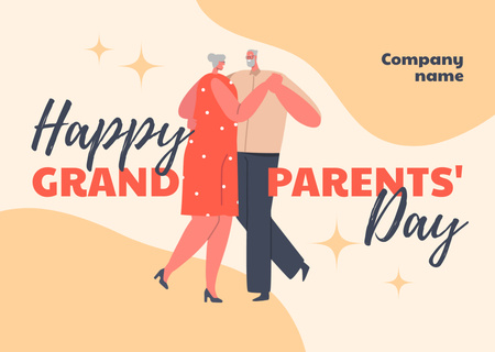 Happy Grandparents Day Card Design Template