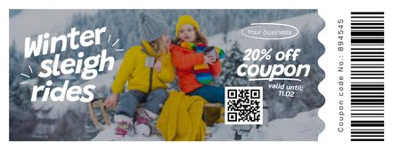 Platilla de diseño Discount Offer on Winter Sleigh Rides Coupon