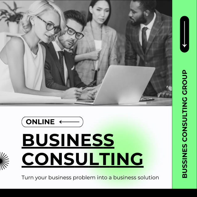 Services of Business Consulting with Professional Team Instagram Modelo de Design
