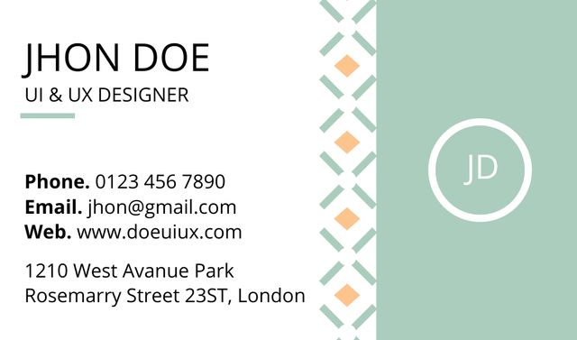 Designer Contacts with Graphic Pattern Business card Modelo de Design