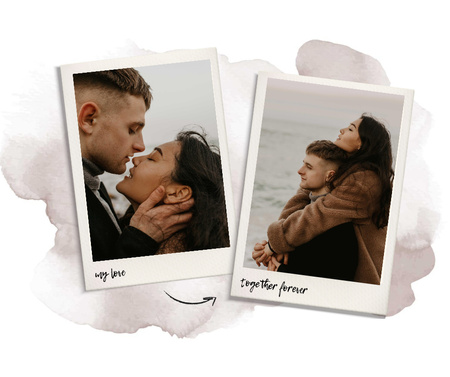 Loving Couple by the sea Facebook Design Template