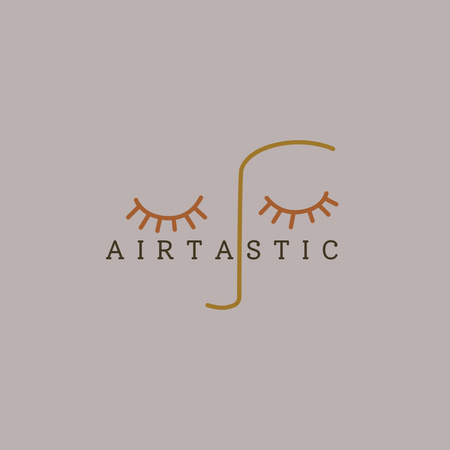 Airtastic minimalistic logo design Logoデザインテンプレート