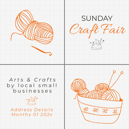 Sunday Craft Fair Announcement Instagram Design Template