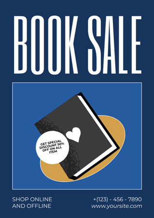 Book Special Sale Announcement Poster A3 Design Template