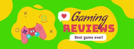 Ontwerpsjabloon van Facebook Video cover van Gaming Reviews Ad