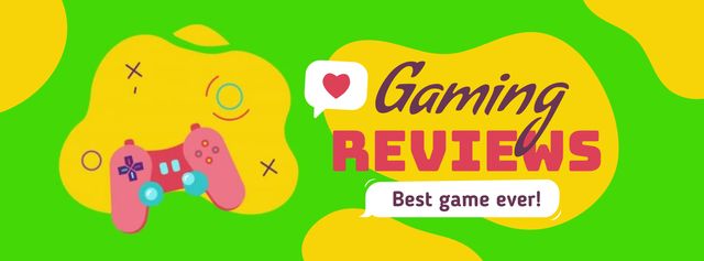 Template di design Gaming Reviews Ad Facebook Video cover