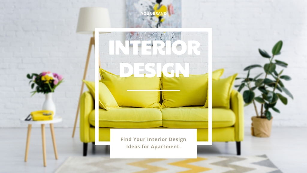 Interior Design Ideas for Apartment Youtube Thumbnail Design Template